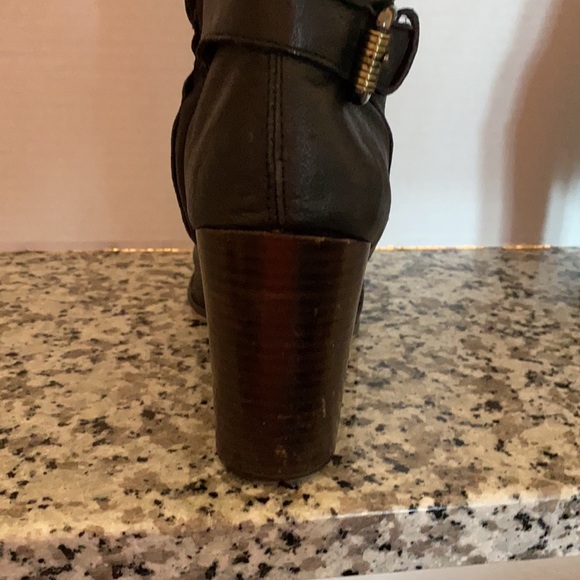 Sam Edelman black chunk heel leather boots Lucy 6 - Picture 6 of 16